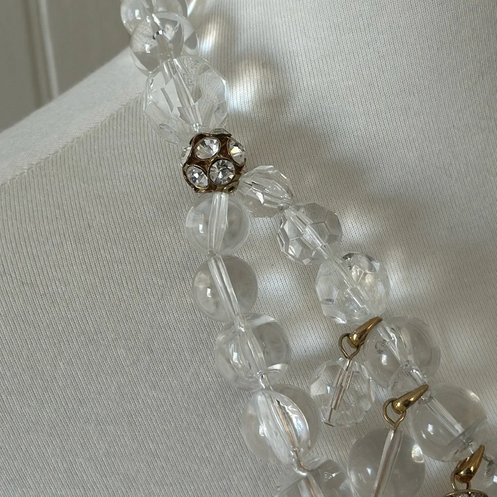 J. Crew Crystal Lucite Bib Statement Necklace